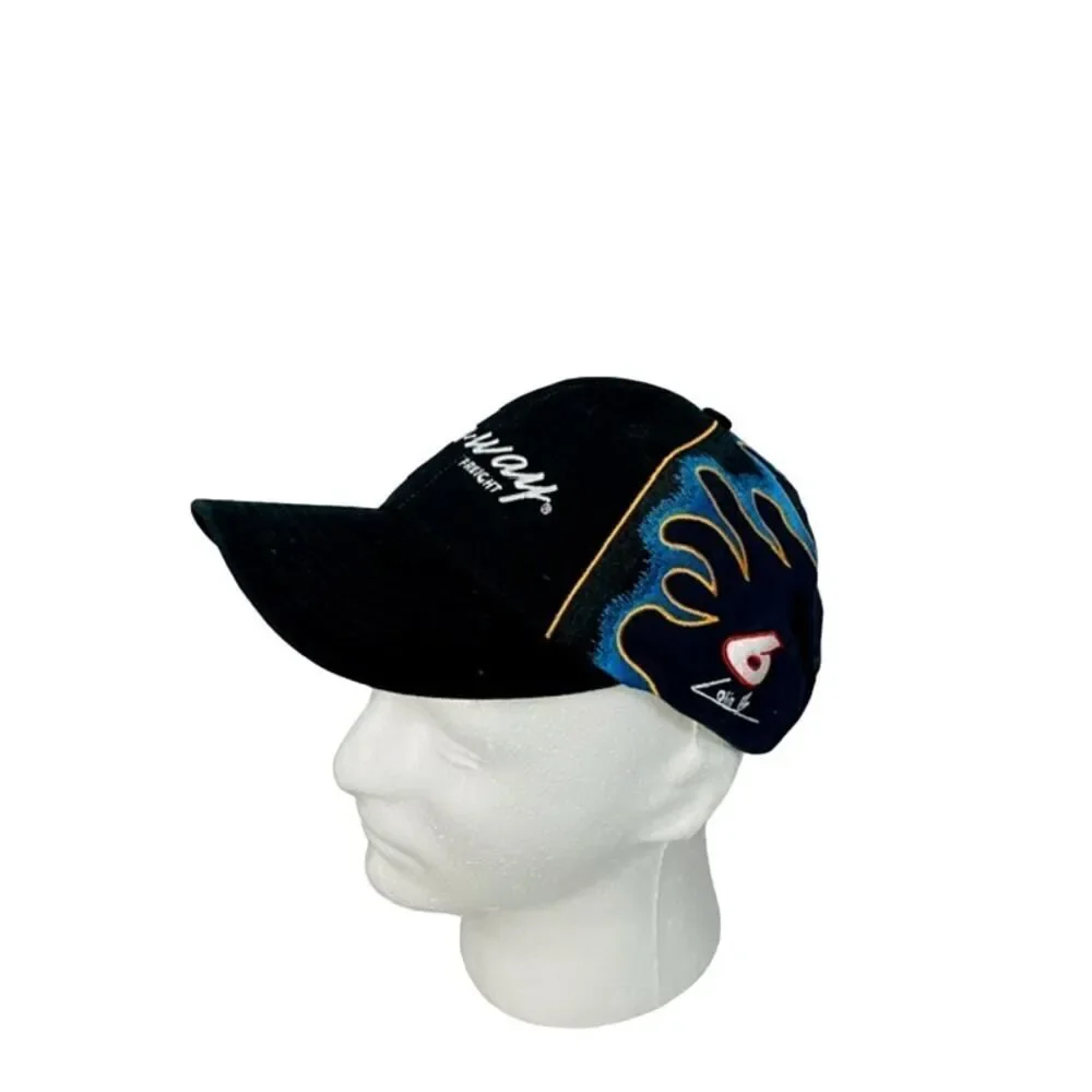 Conway Freight Hat Cap Strap Back Adjustable men Colin Braun 6 Black Blue Flames